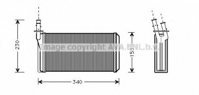AVA QUALITY COOLING lc6074 -  Теплообменник, отопление салона